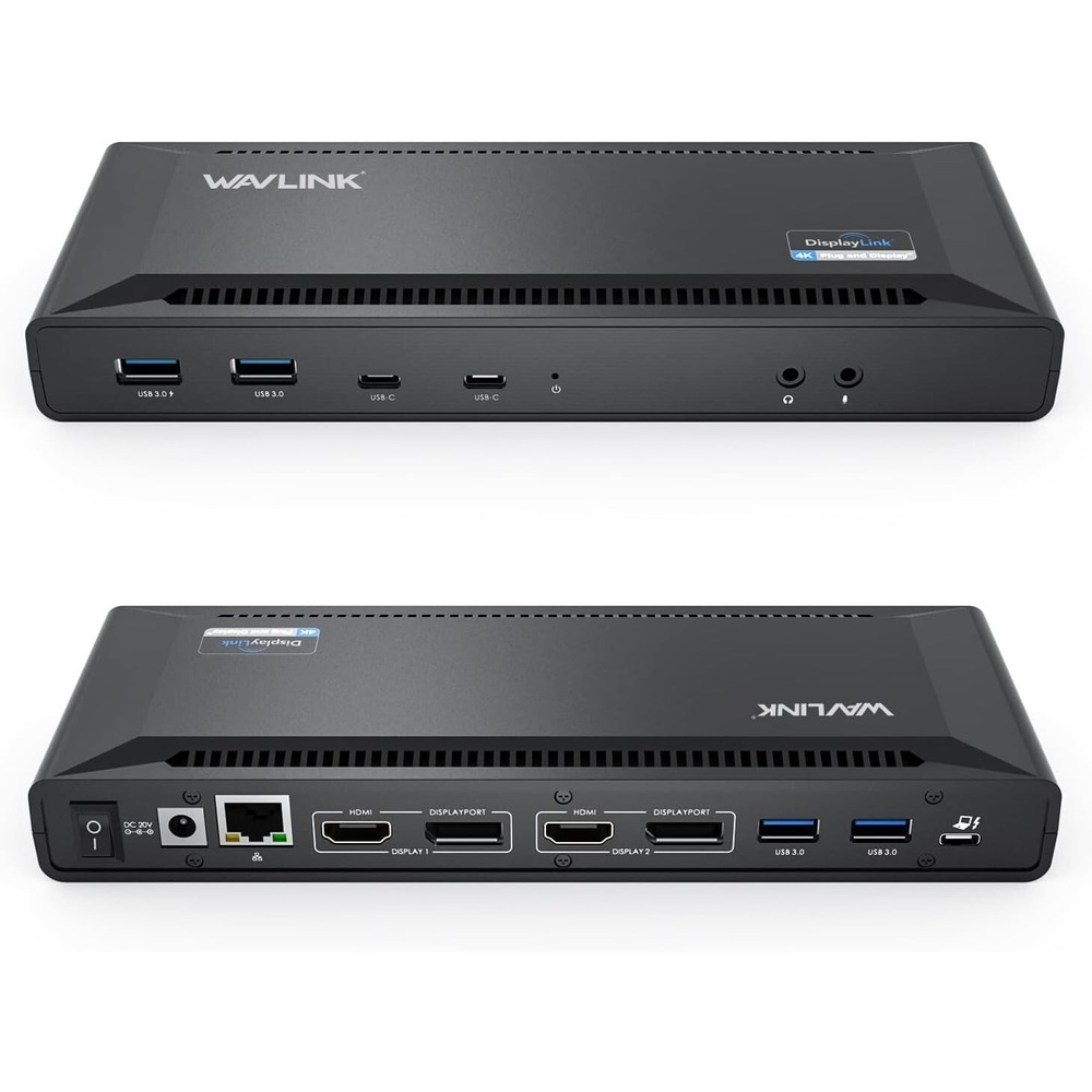 WAVLINK WL-UG69DK5 Universal USB-C USB-A Dual 4K 5K Docking Station